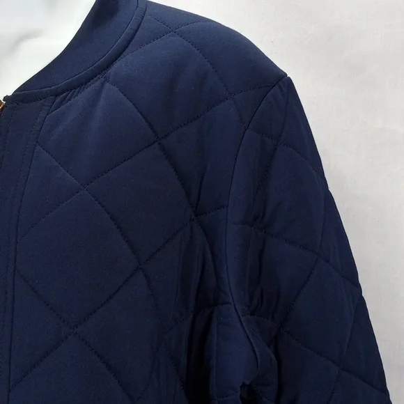 Ralph Lauren Navy Quilted Bomber Jacket - Picture 5 of 16